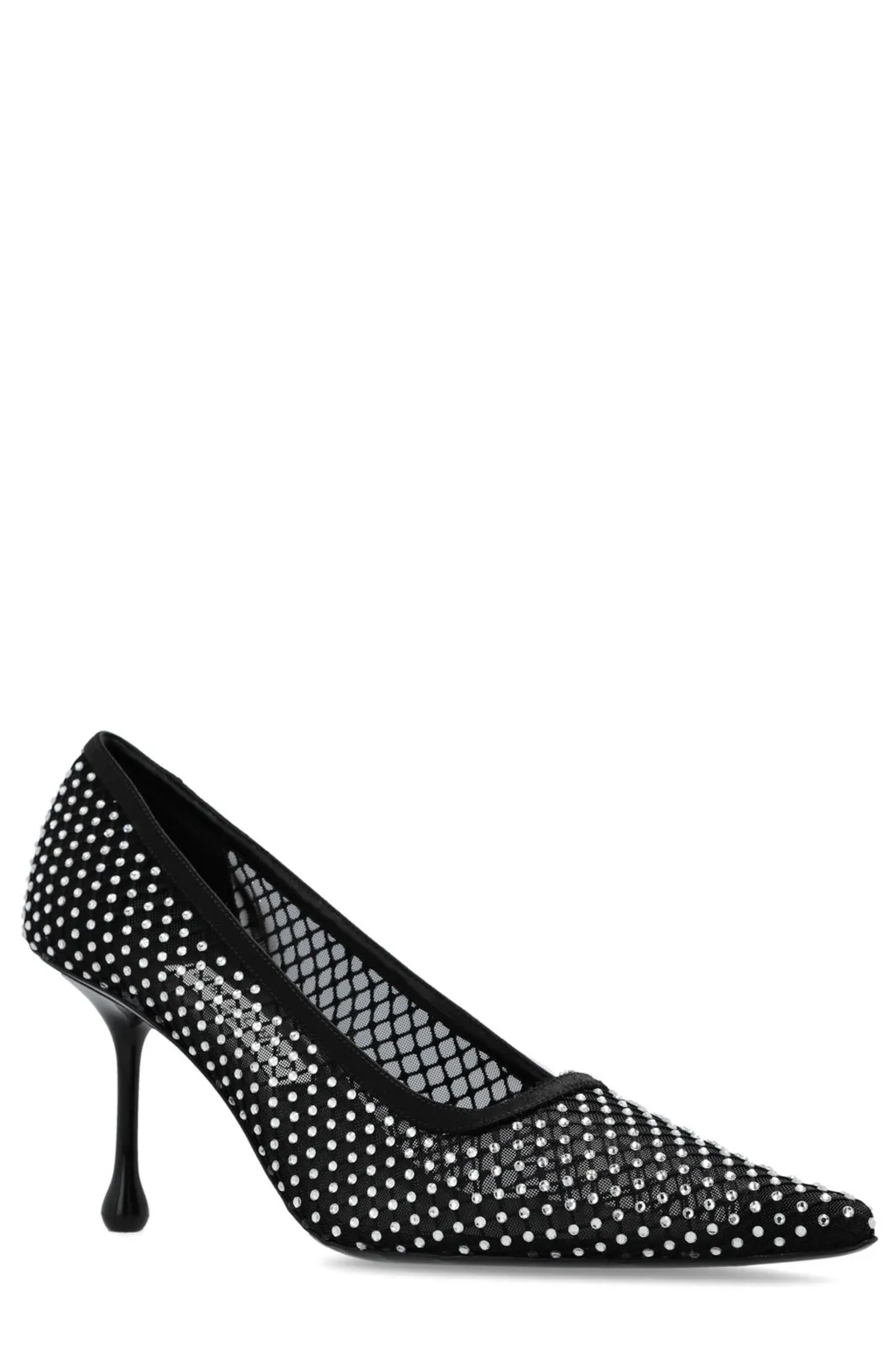 Mesh Pumps With Rhinestones