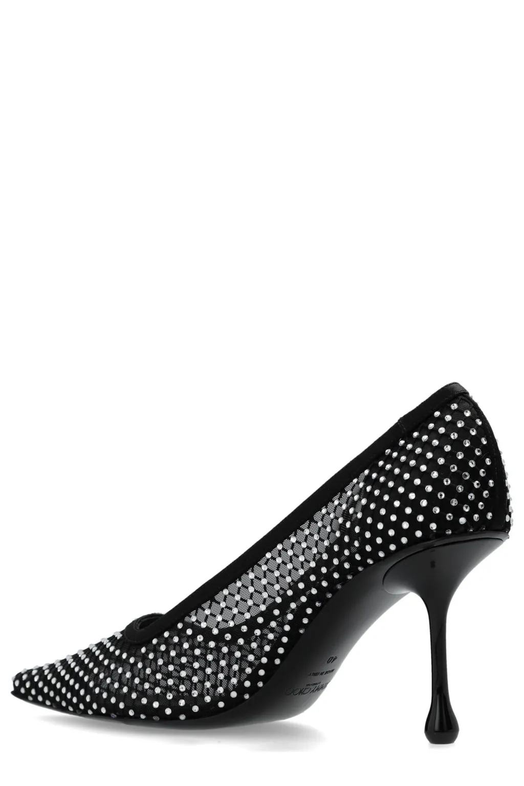 Mesh Pumps With Rhinestones
