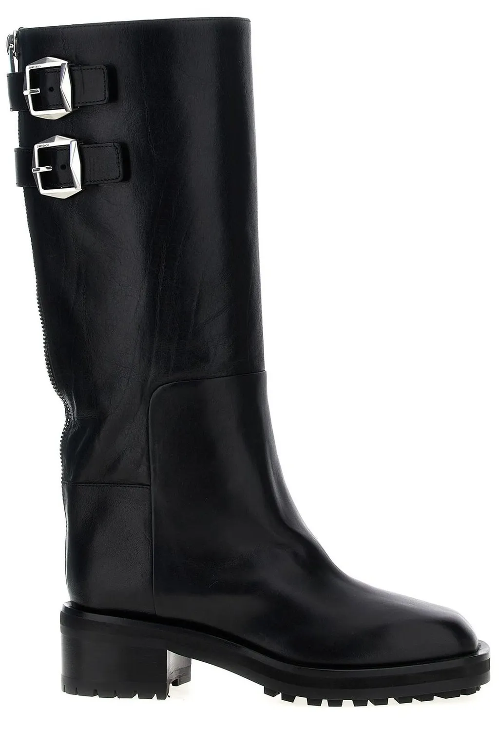 Knee-High Boots With Buckle Detail