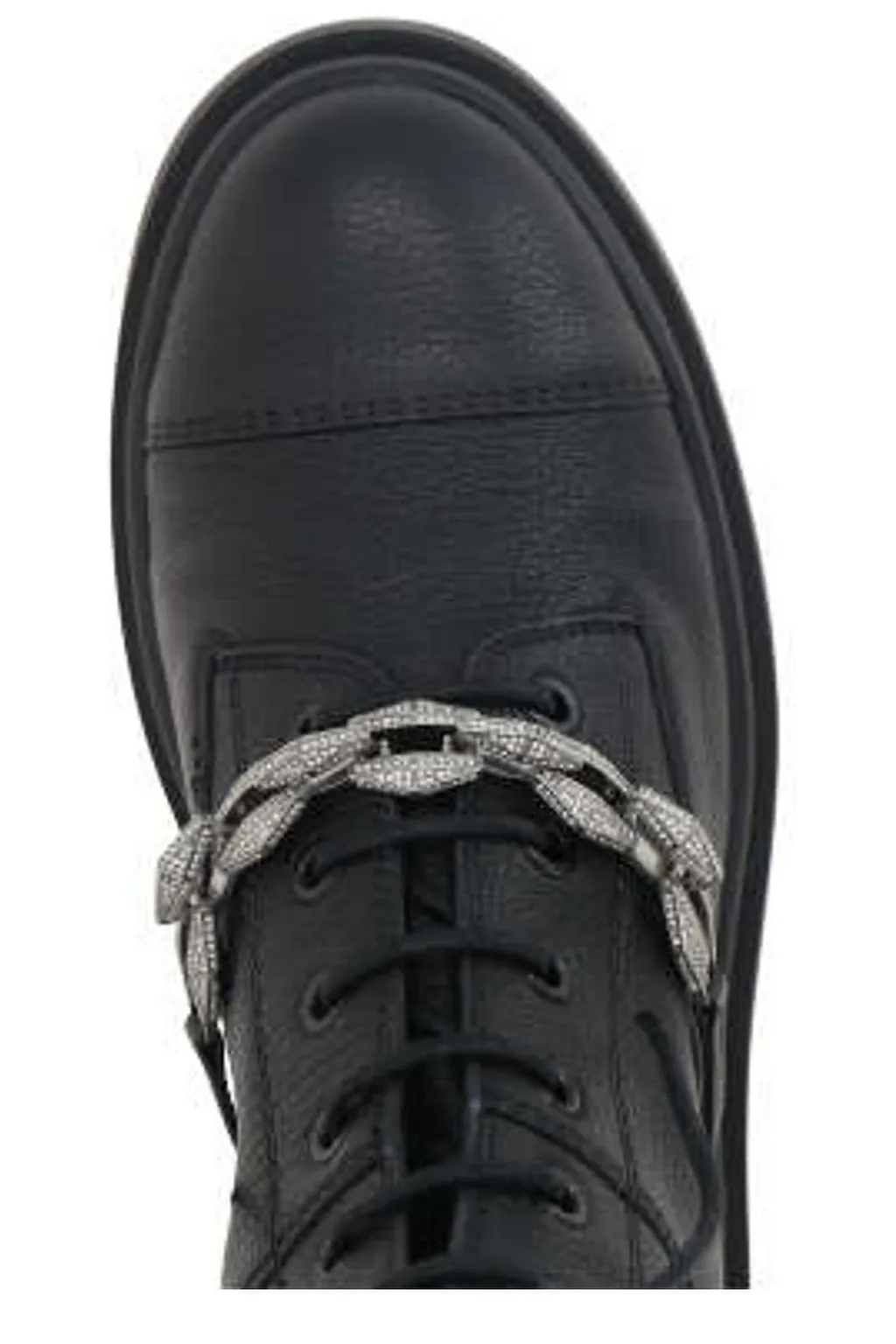 Lace-Up Boots With Chain Detail