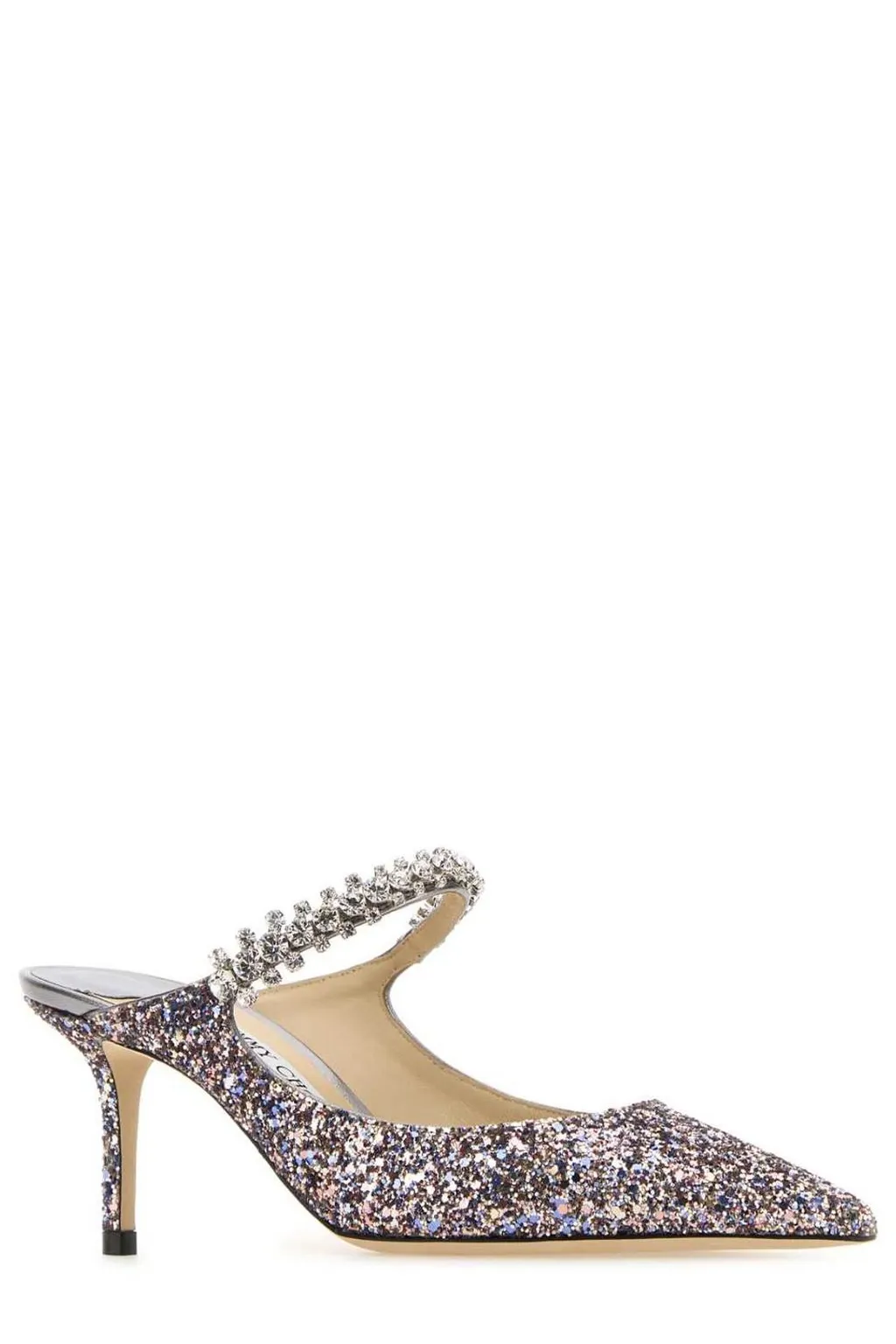 Mules With Crystal Strap