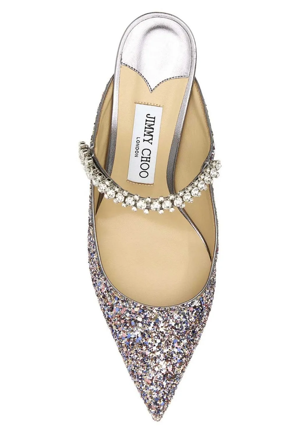Mules With Crystal Strap