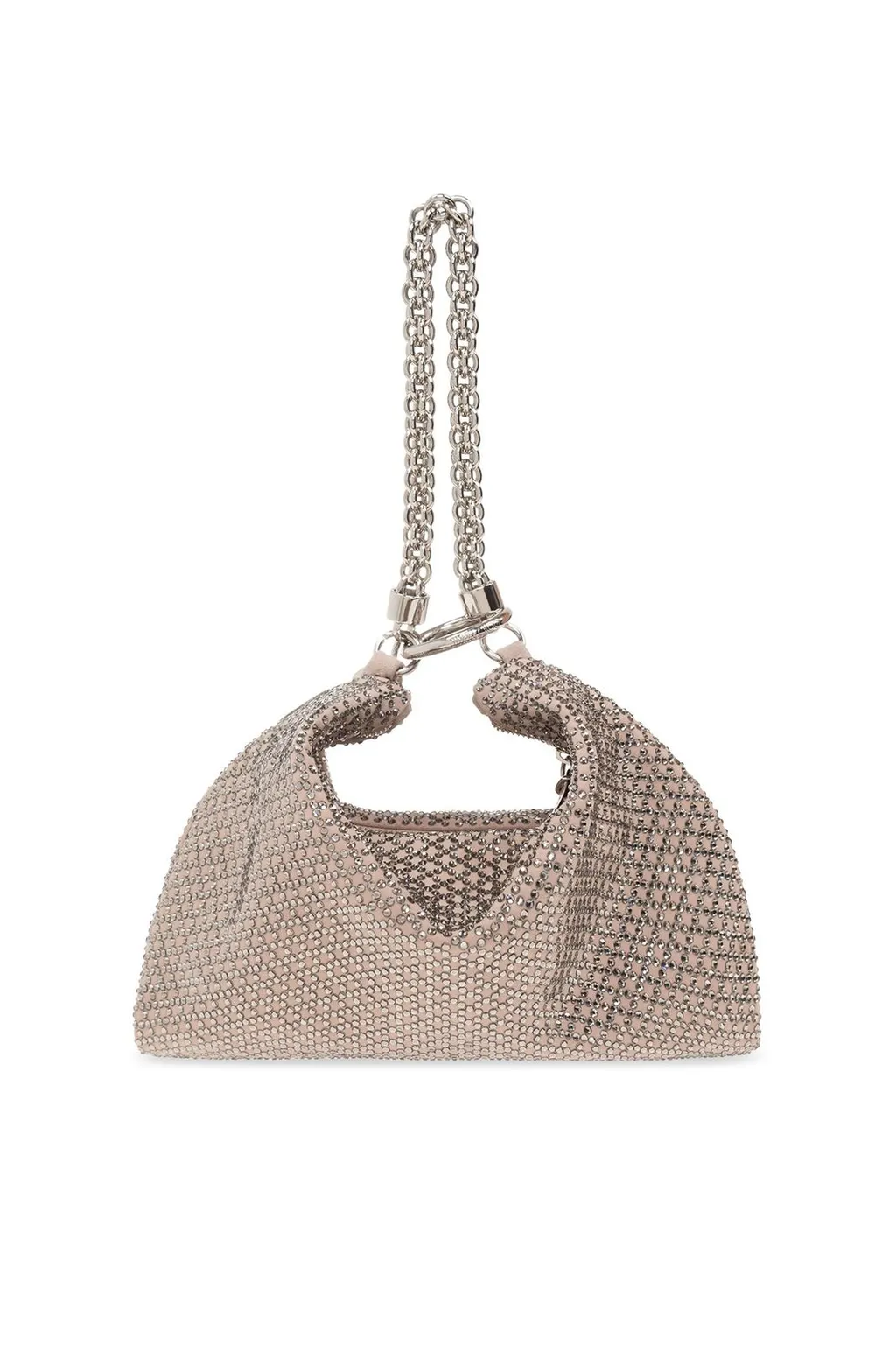Crystal-Embellished Hobo Bag