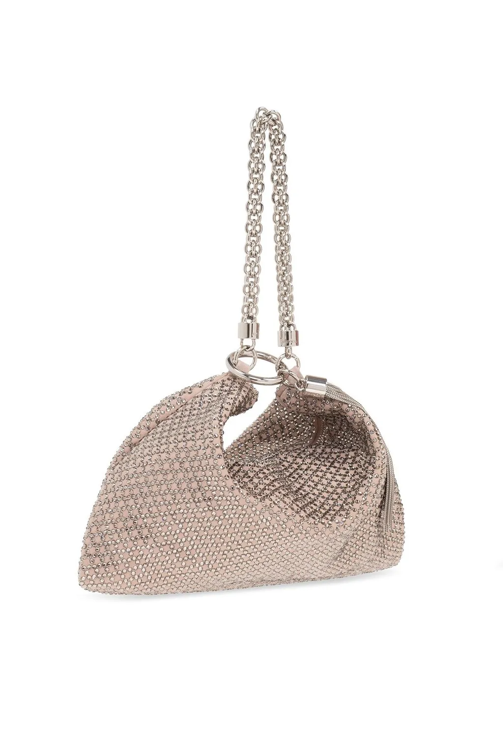 Crystal-Embellished Hobo Bag