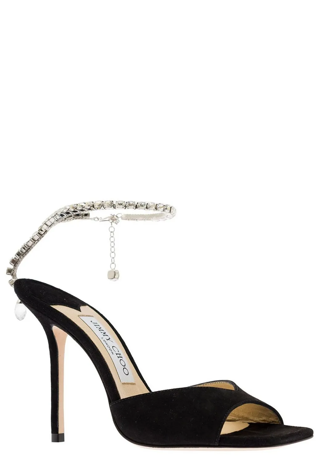 Mules With Crystal Ankle Strap