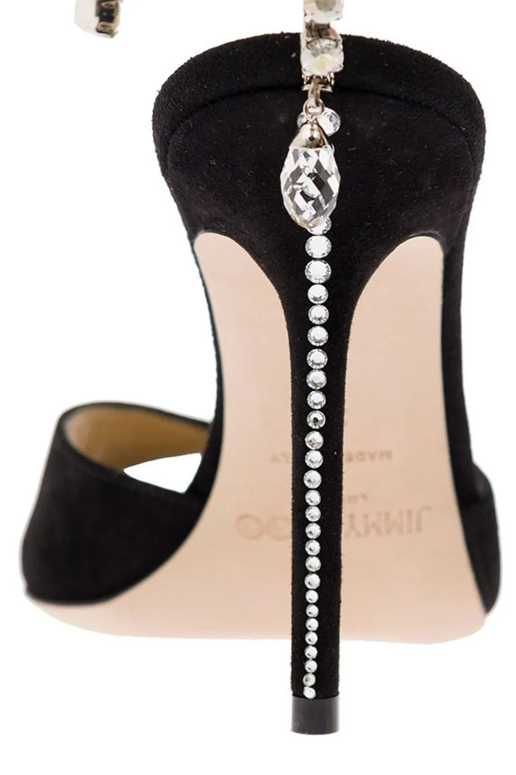 Mules With Crystal Ankle Strap
