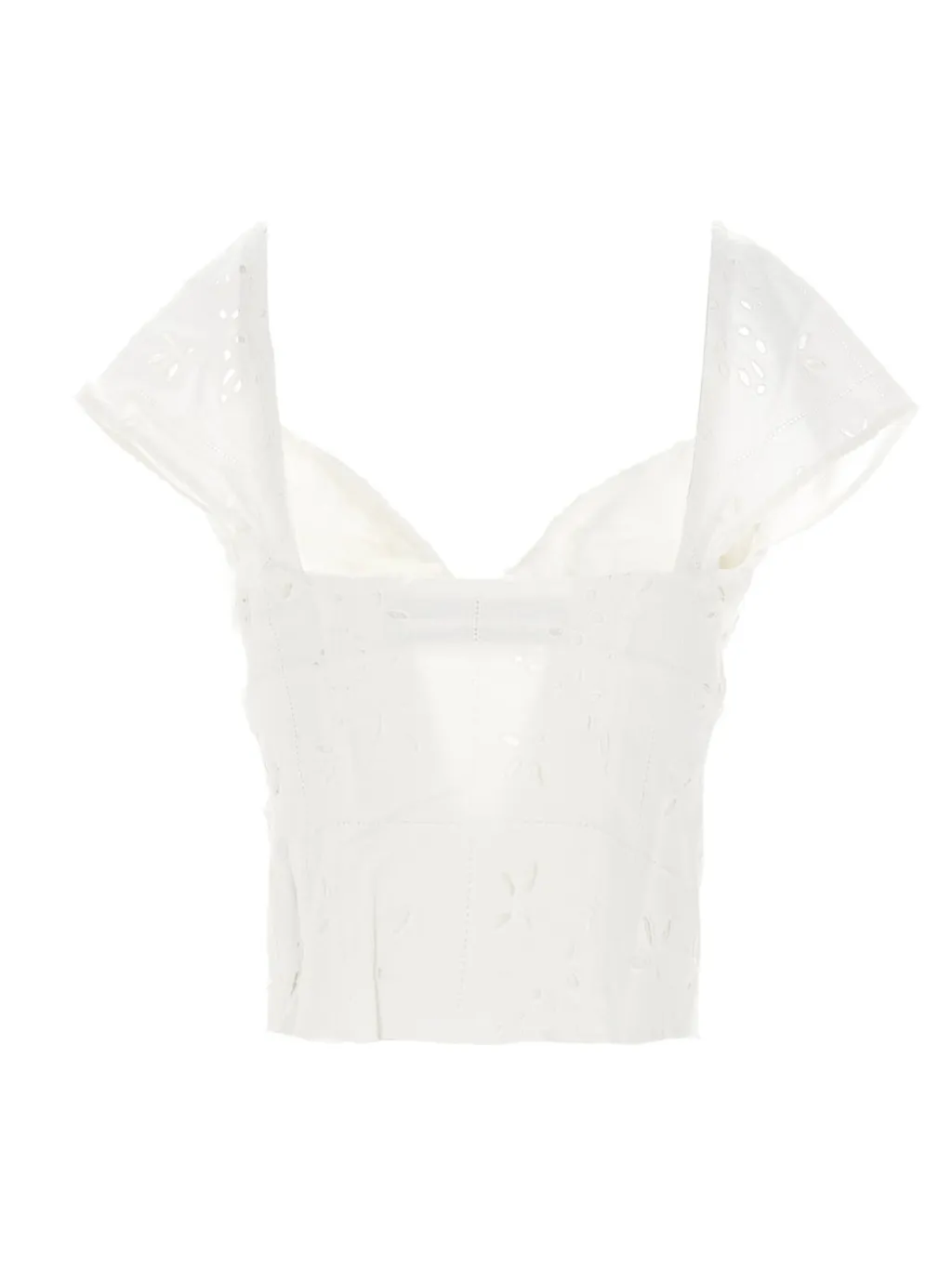 Cropped Broderie Anglaise Top