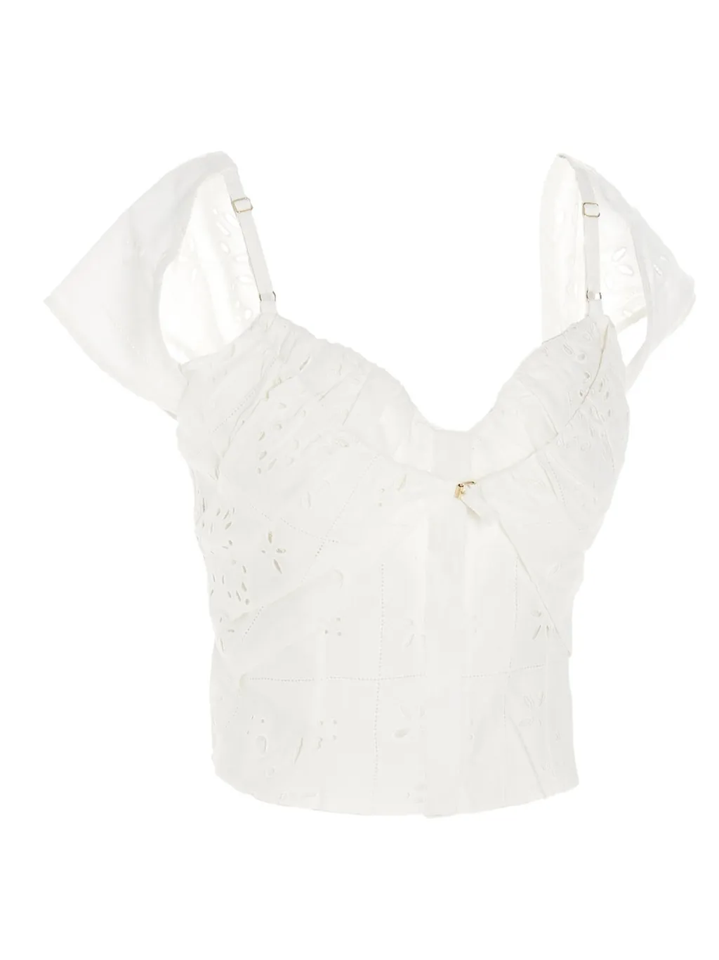 Cropped Broderie Anglaise Top