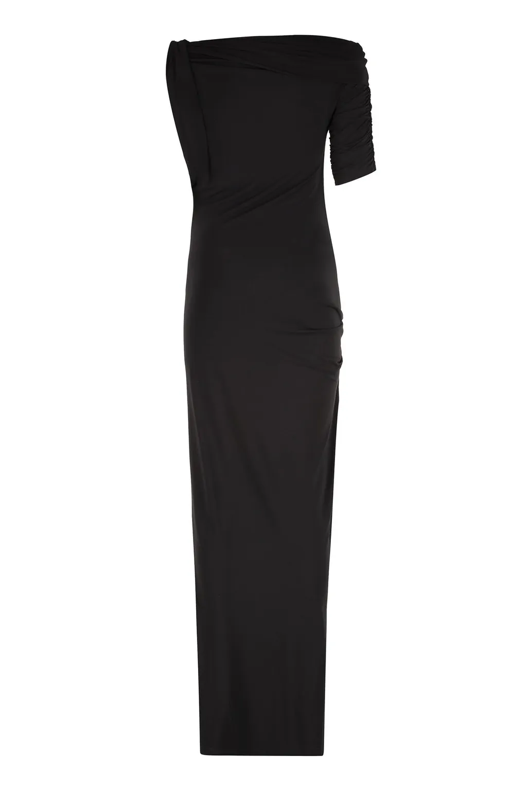 Asymmetric Draped Maxi Dress