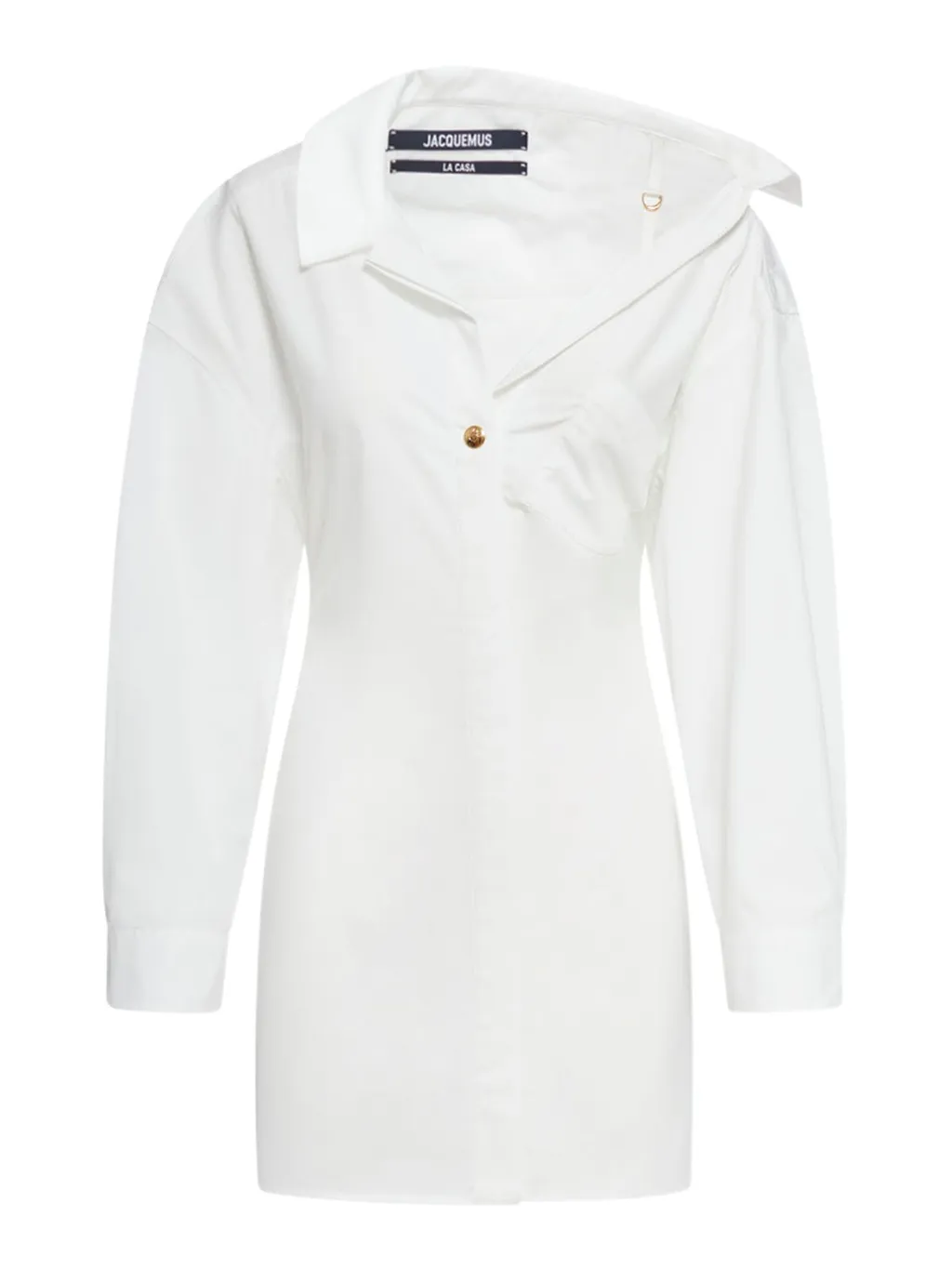 Asymmetric Poplin Shirt Dress