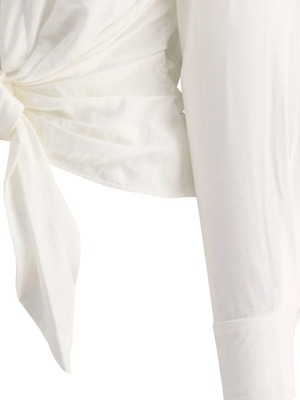 Asymmetric Tie Front Shirt