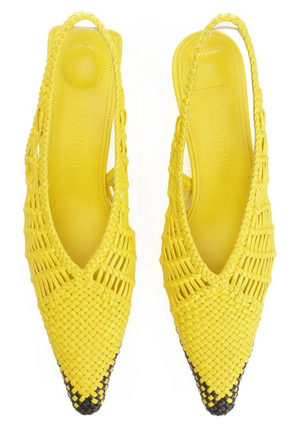 Woven Slingback Kitten Heels