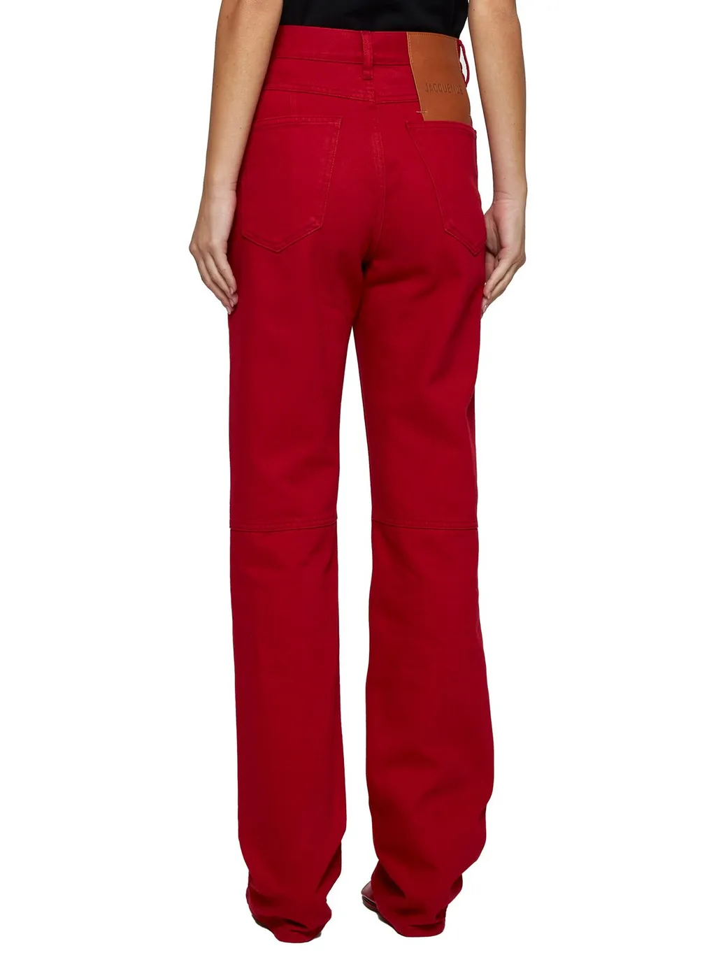 High-Waisted Straight-Leg Jeans