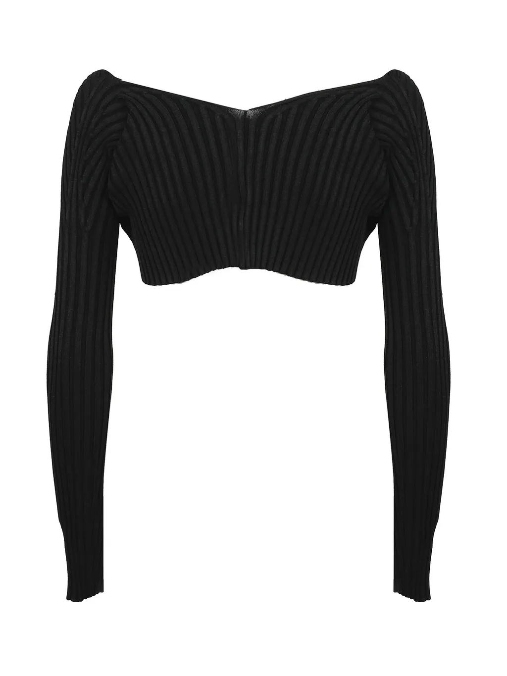 Ribbed Knit Cropped Cardigan
