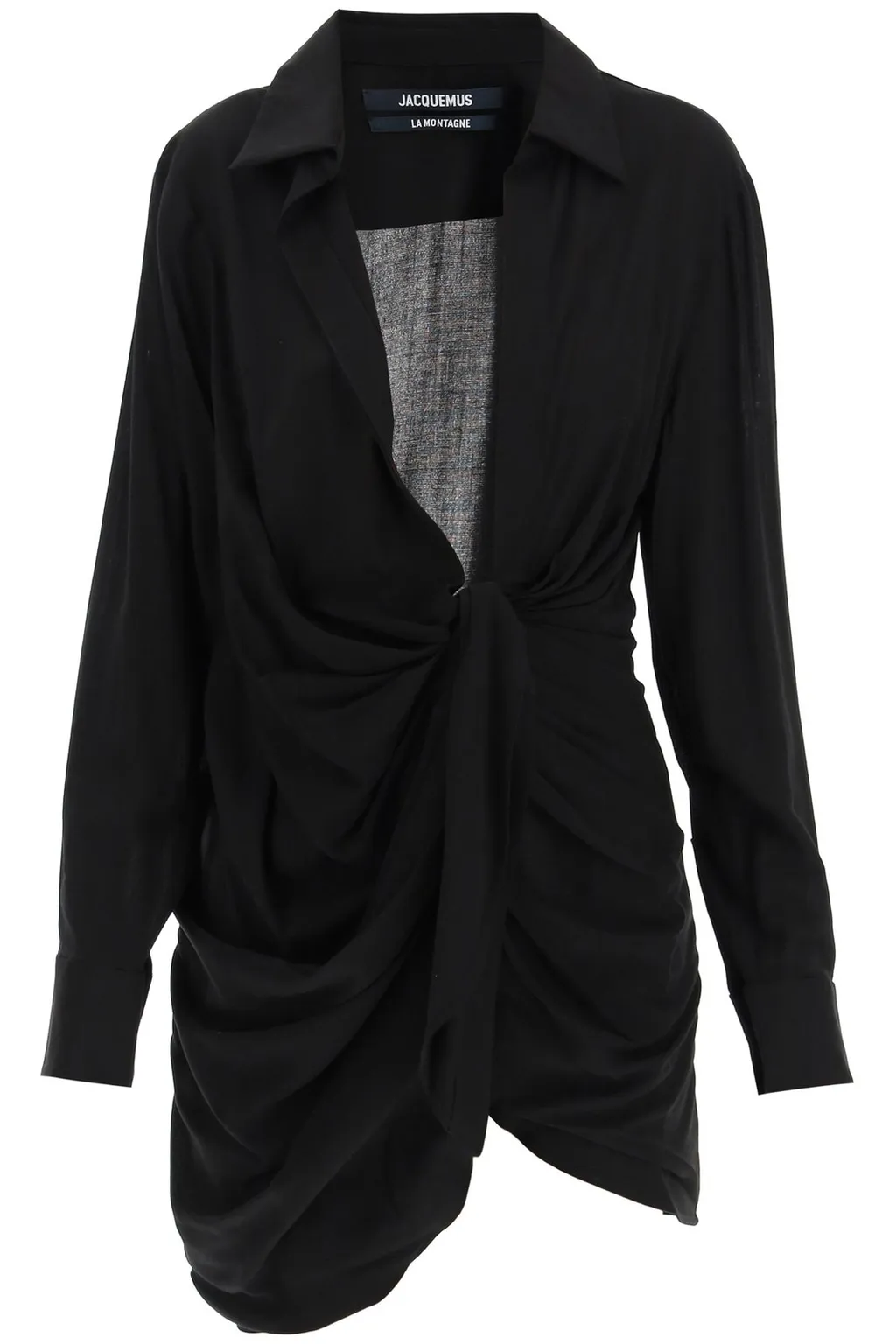 Draped Shirt Dress