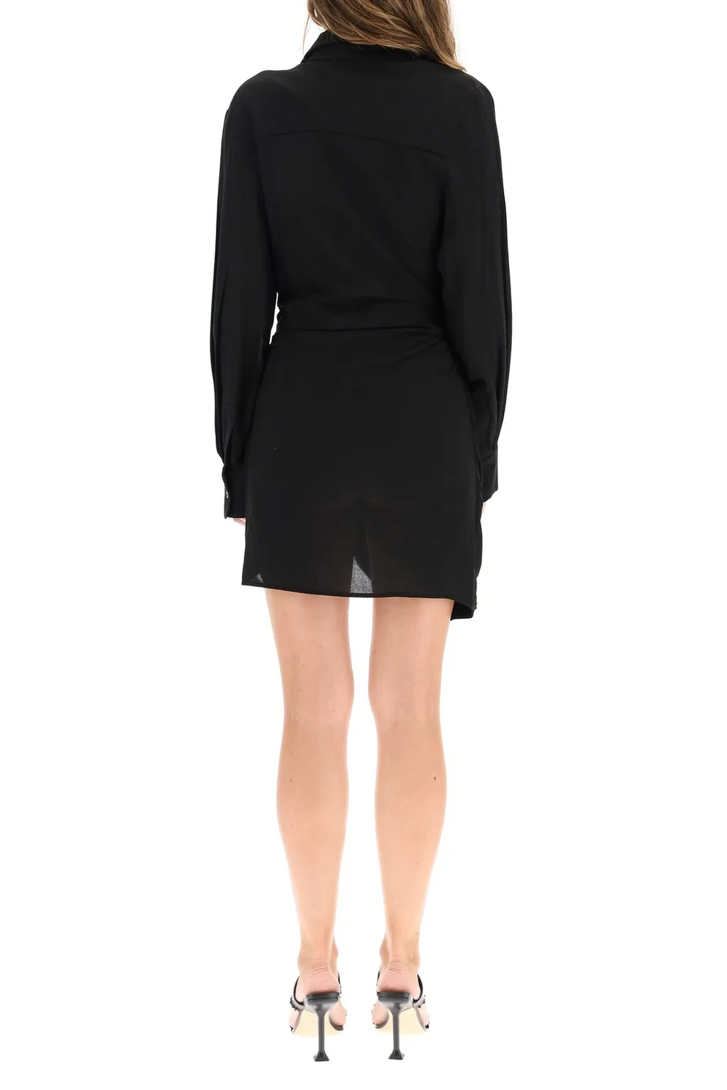 Draped Shirt Dress