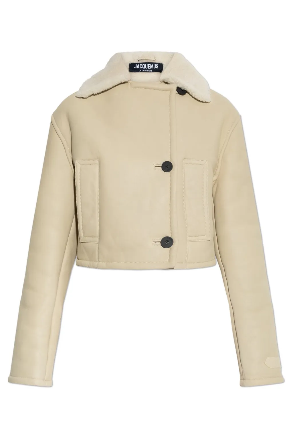 Cropped Faux Shearling Jacket