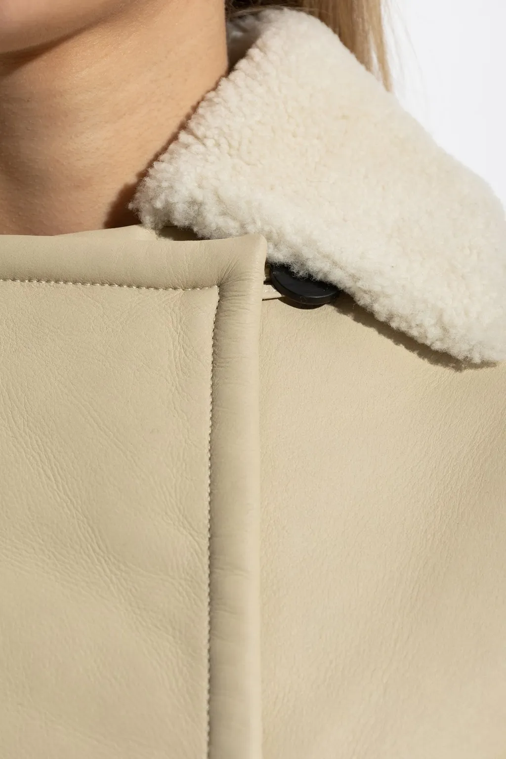 Cropped Faux Shearling Jacket