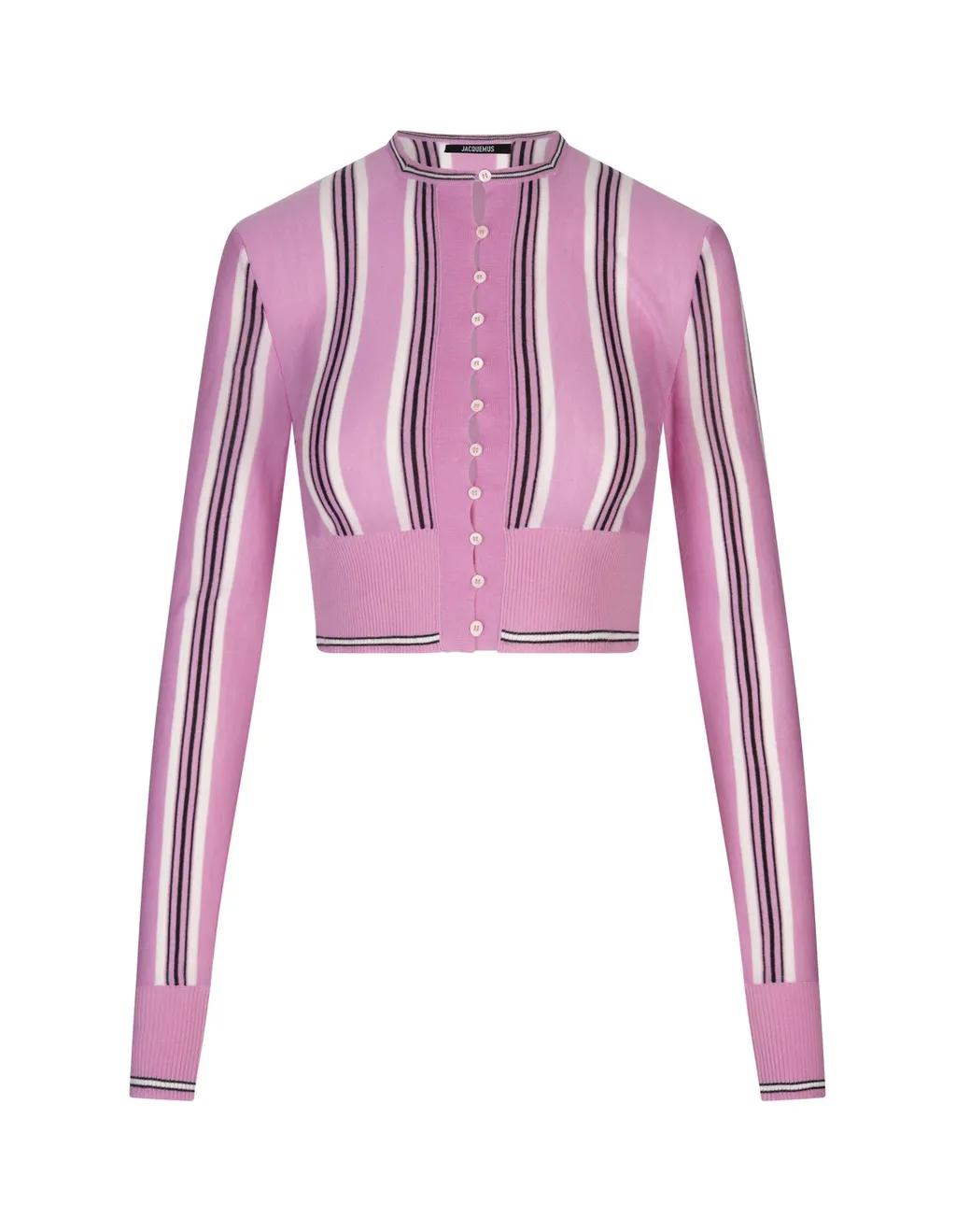 Striped Cropped Cardigan