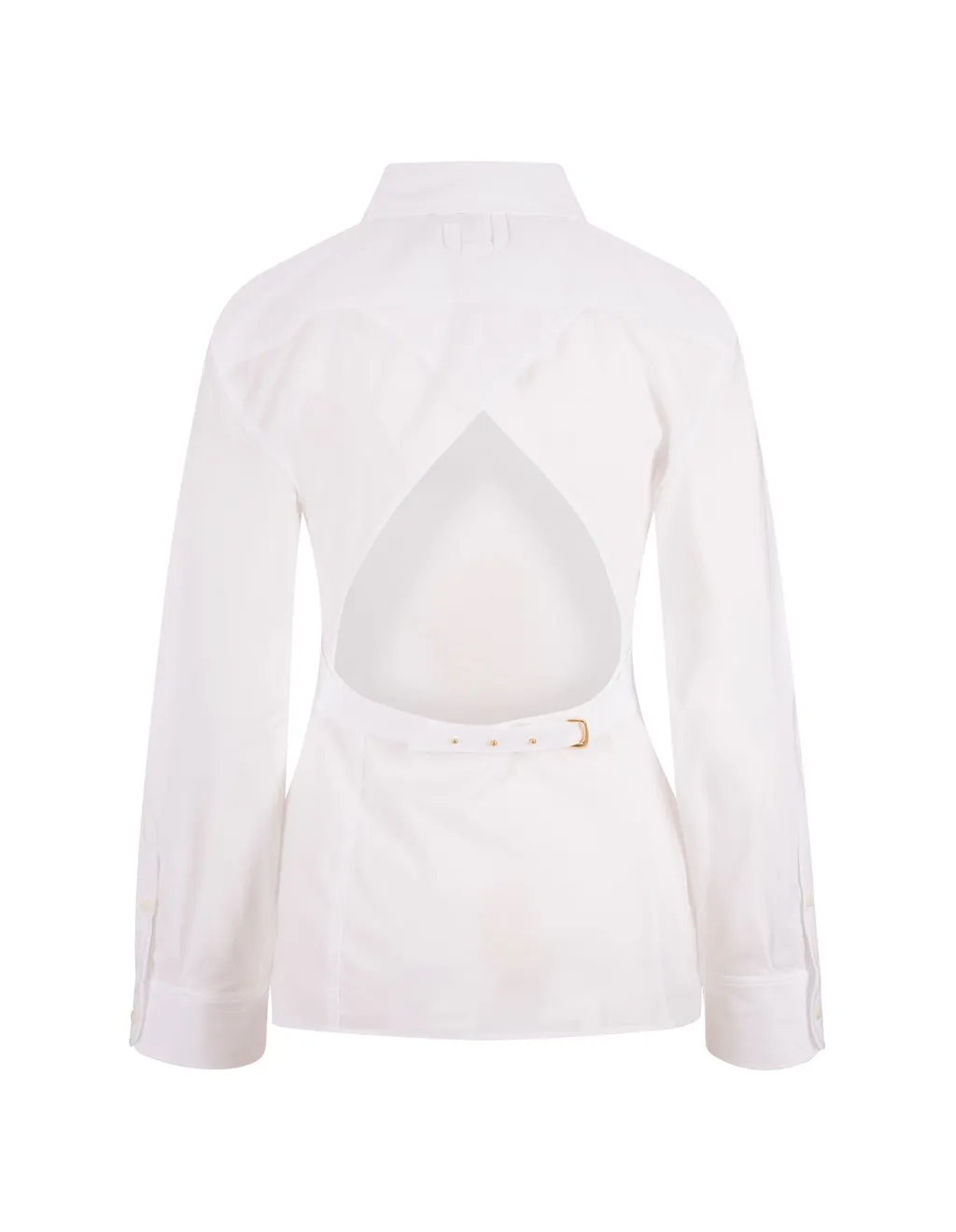 Poplin Shirt With Open Back