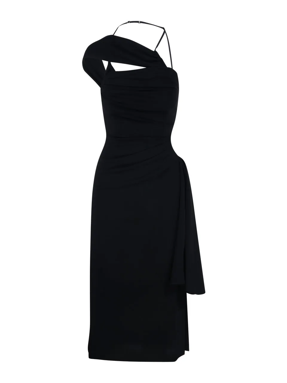 Asymmetric Draped Dress