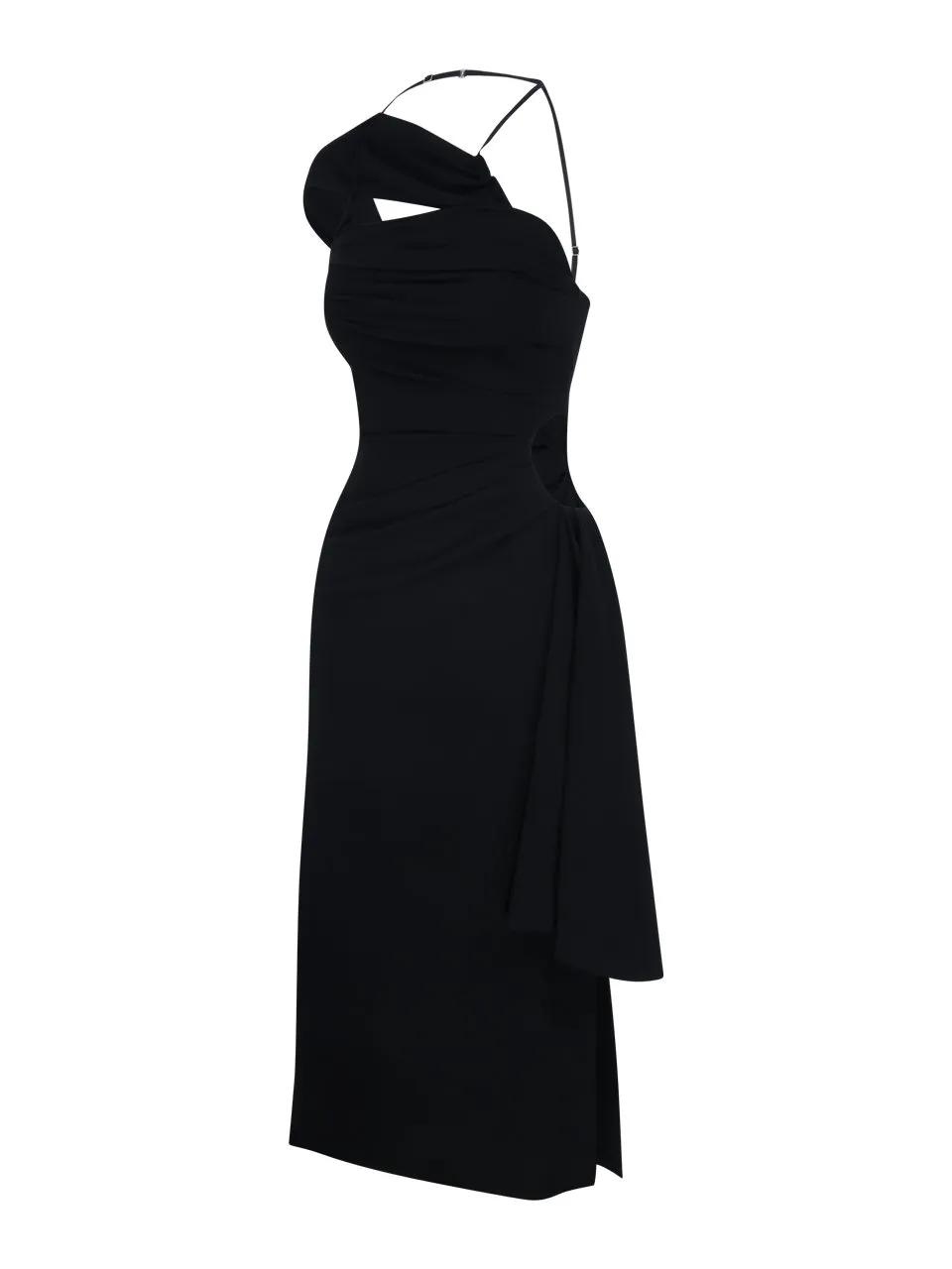 Asymmetric Draped Dress
