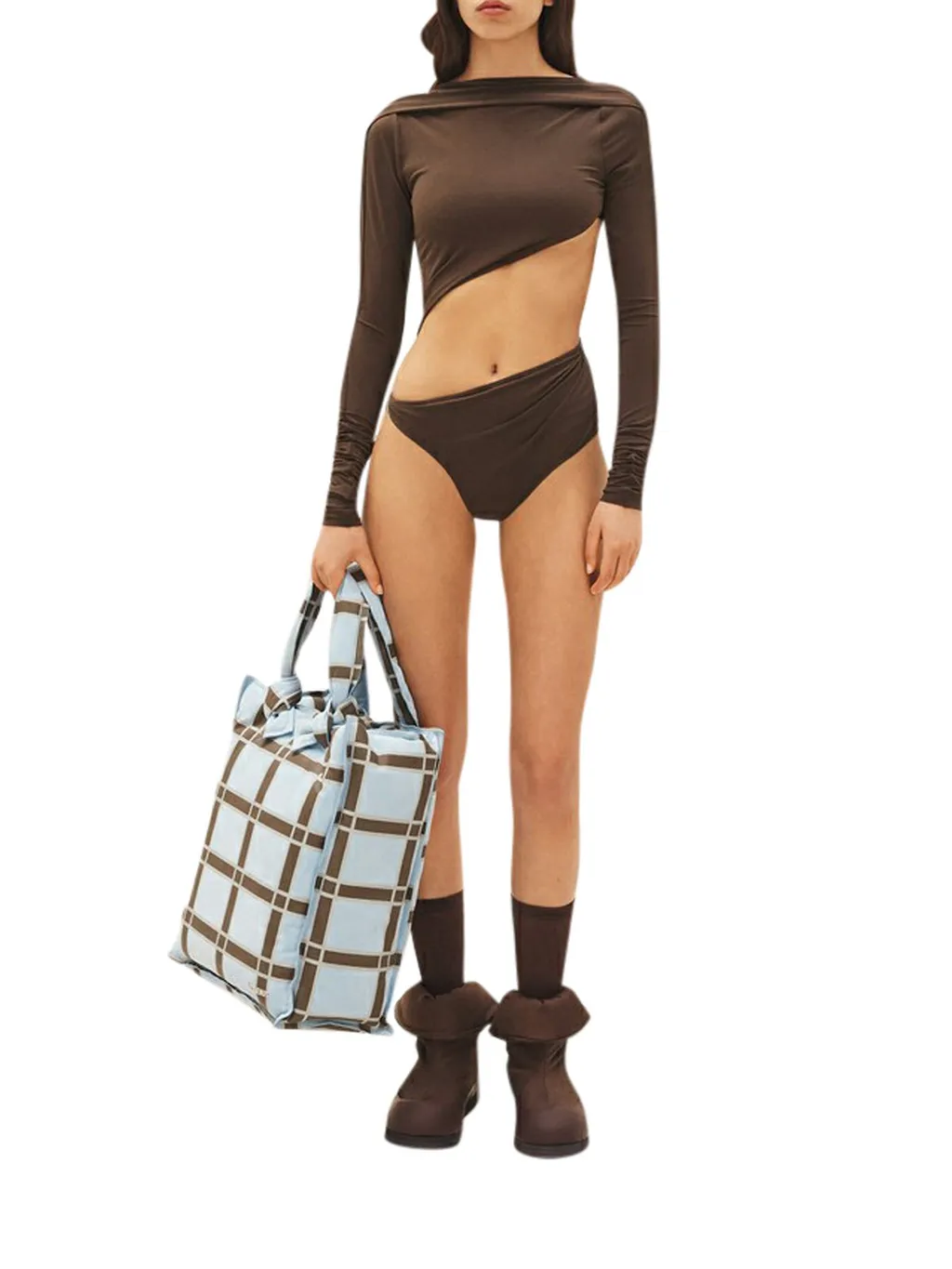 Asymmetric Cutout Bodysuit
