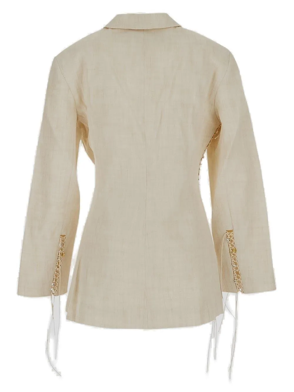 Double-Breasted Blazer With Chain Detail