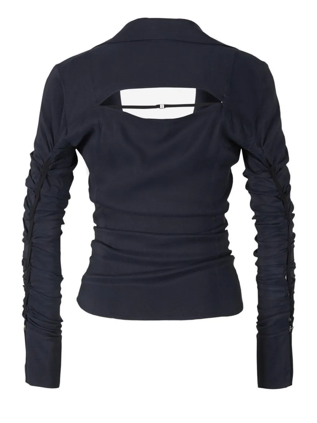 Ruched Button-Up Shirt