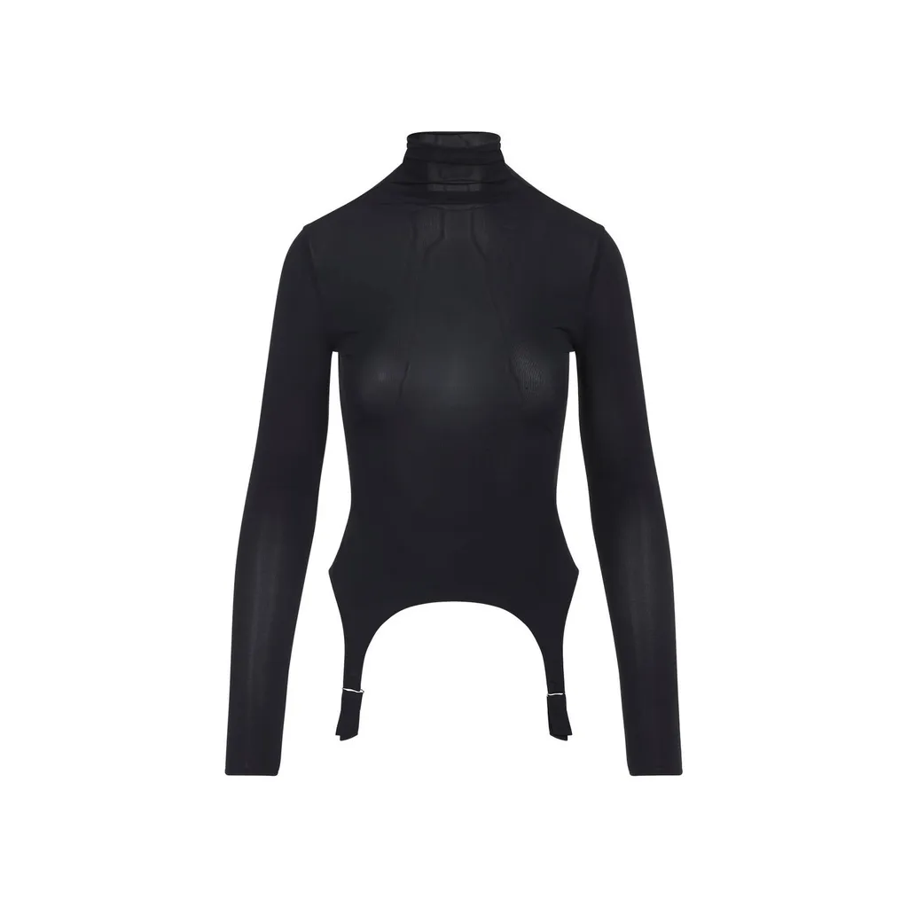 Sheer Turtleneck Bodysuit