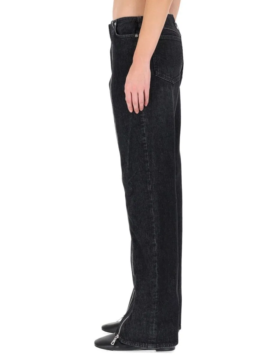 Jeans With Front Zip Detail