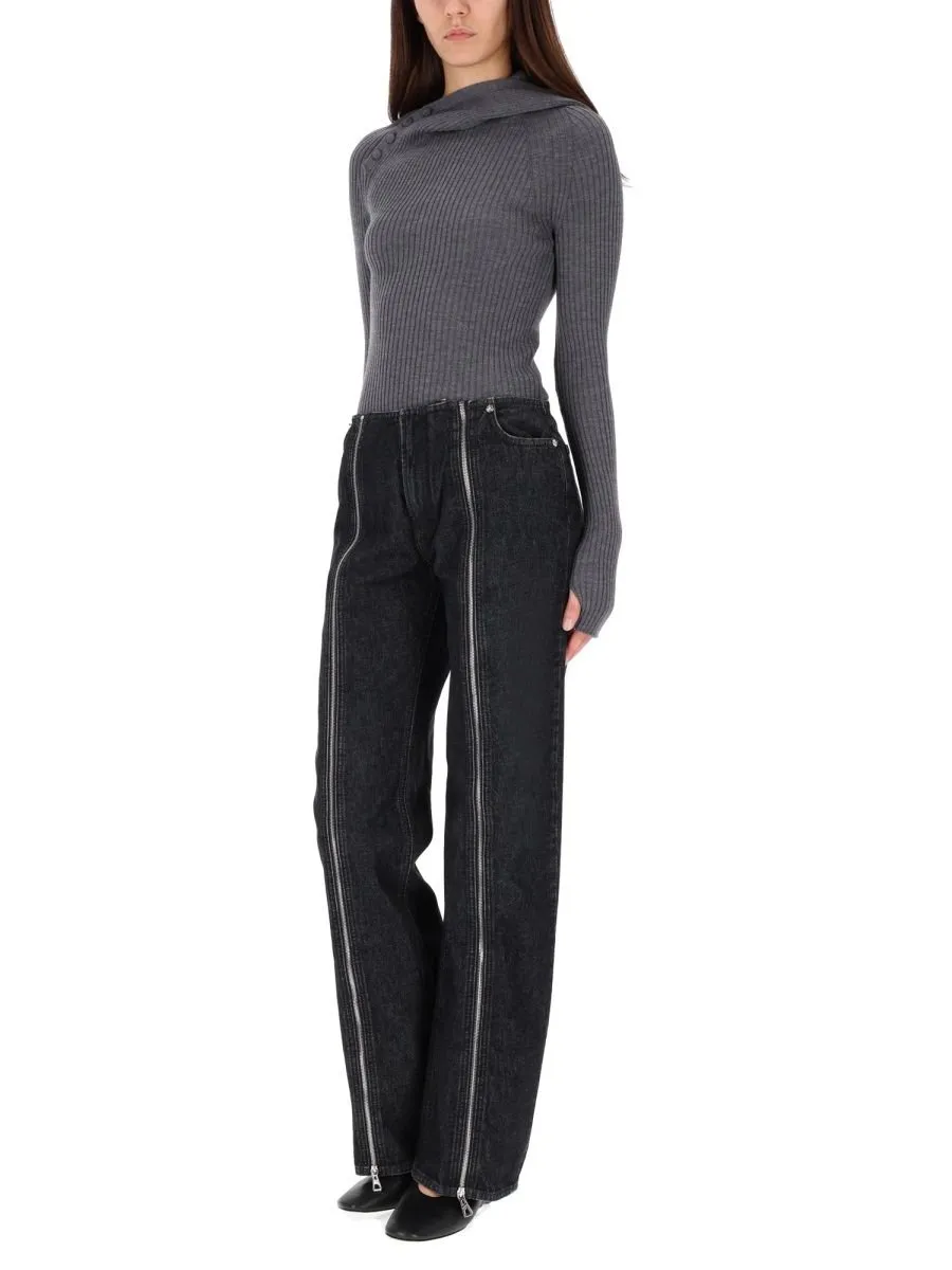 Ribbed Knit Hoodie