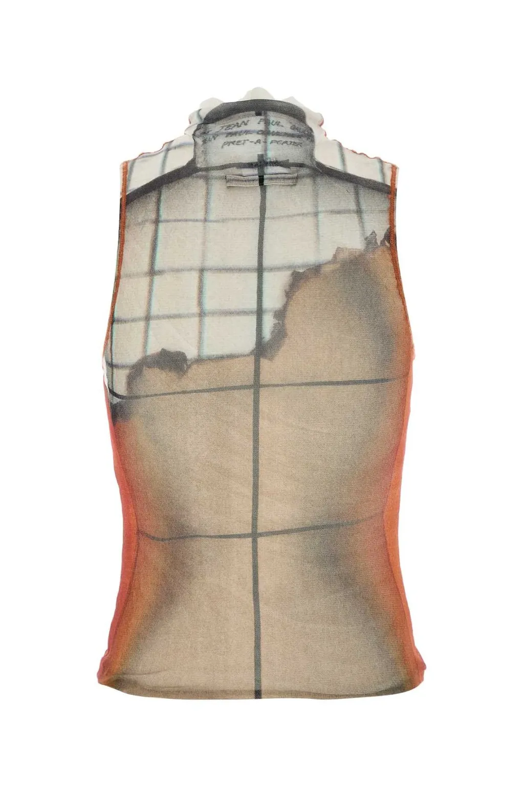Mesh Turtleneck Top
