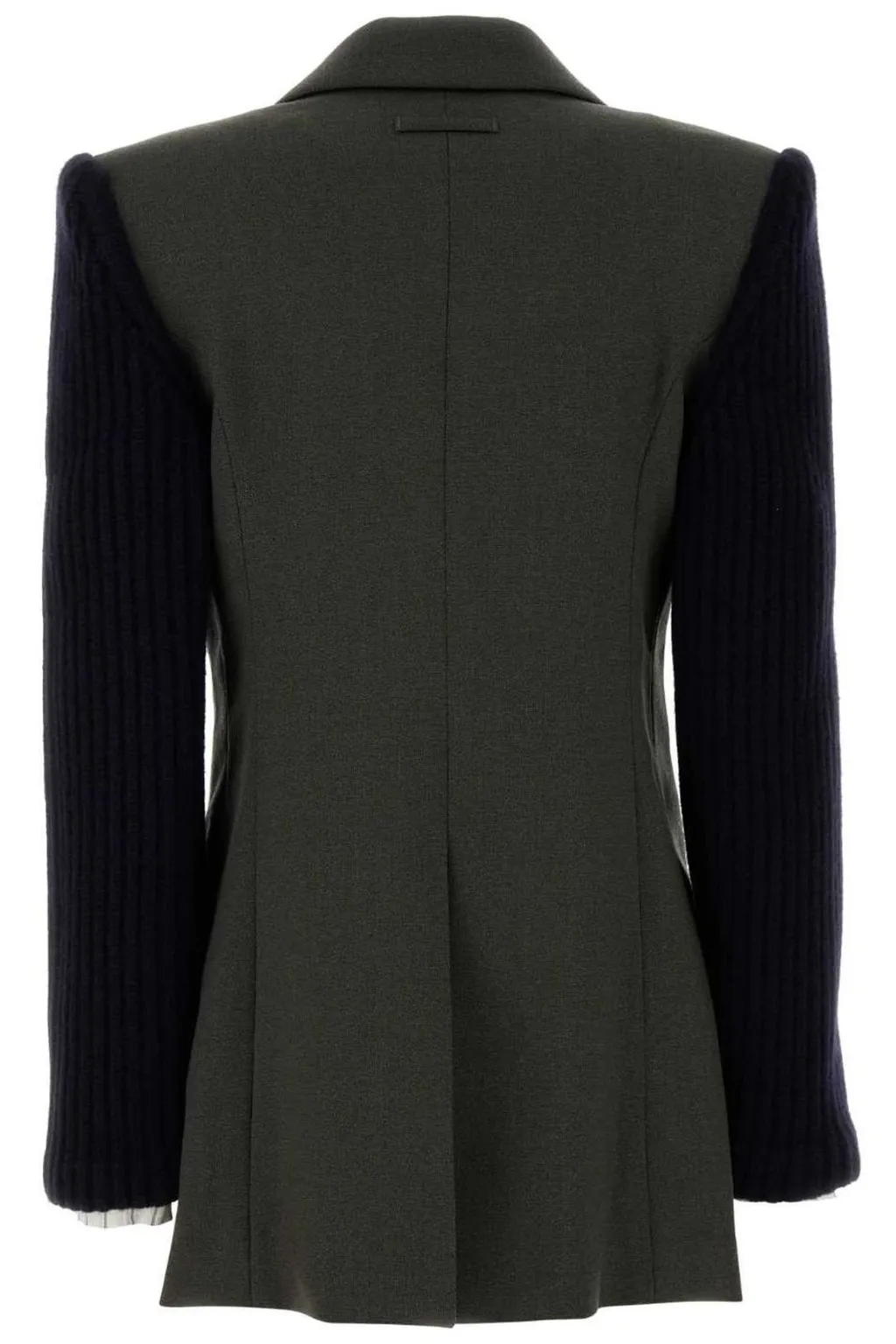 Double-Breasted Blazer With Contrasting Sleeves