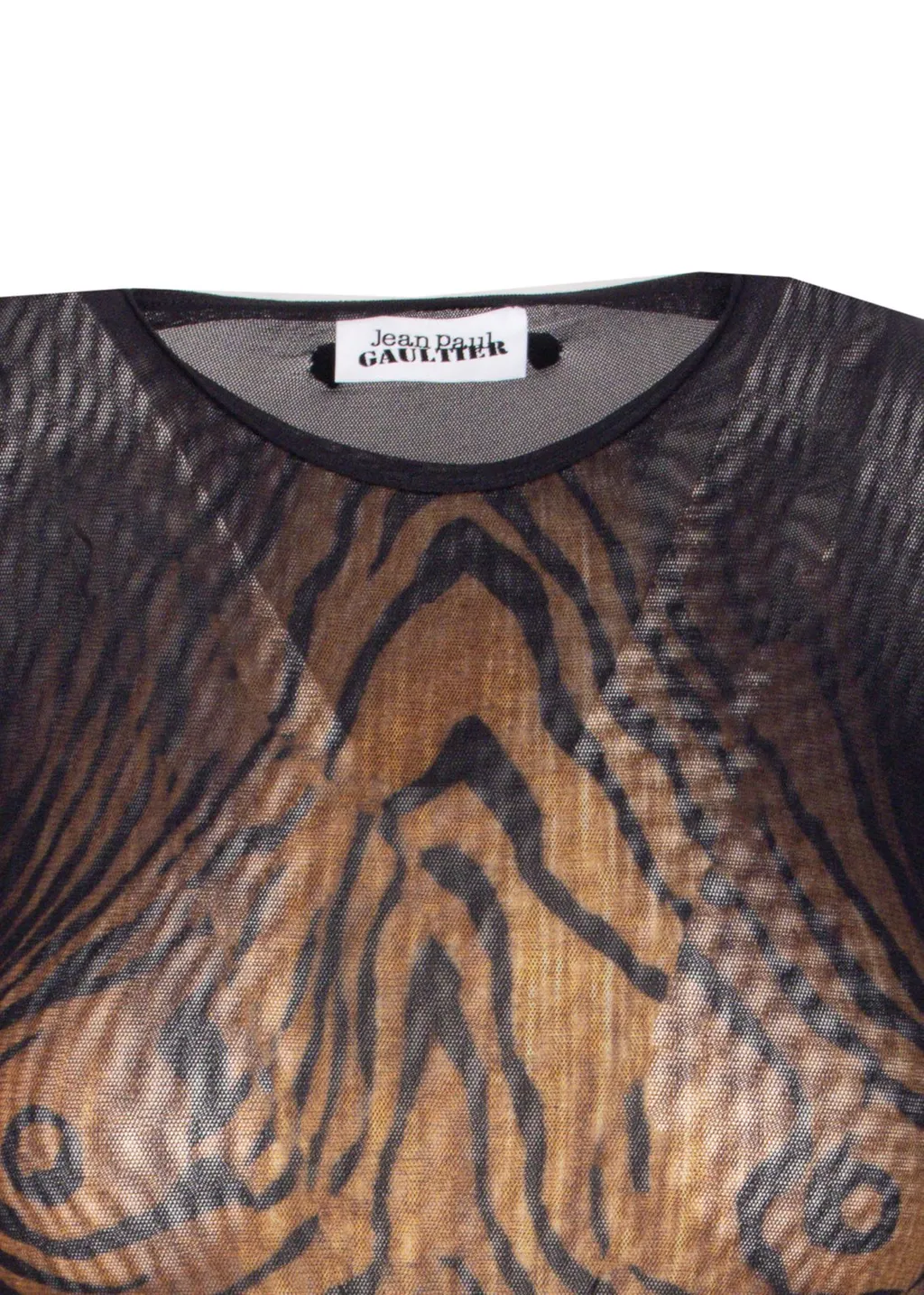 Tiger Print Mesh Bodysuit