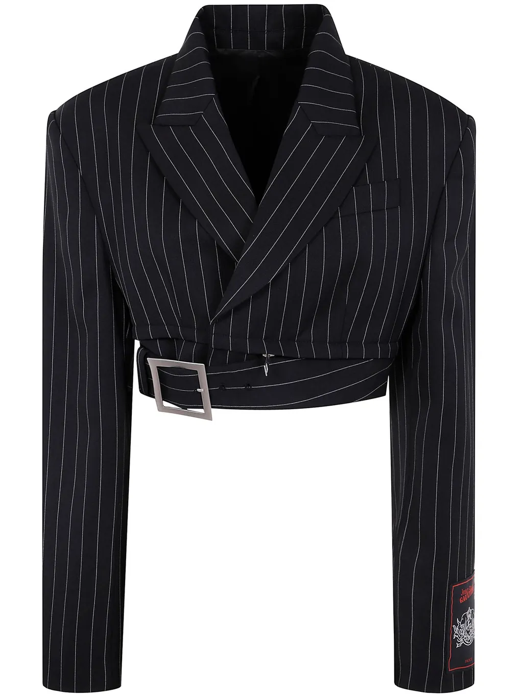 Cropped Blazer With Belt