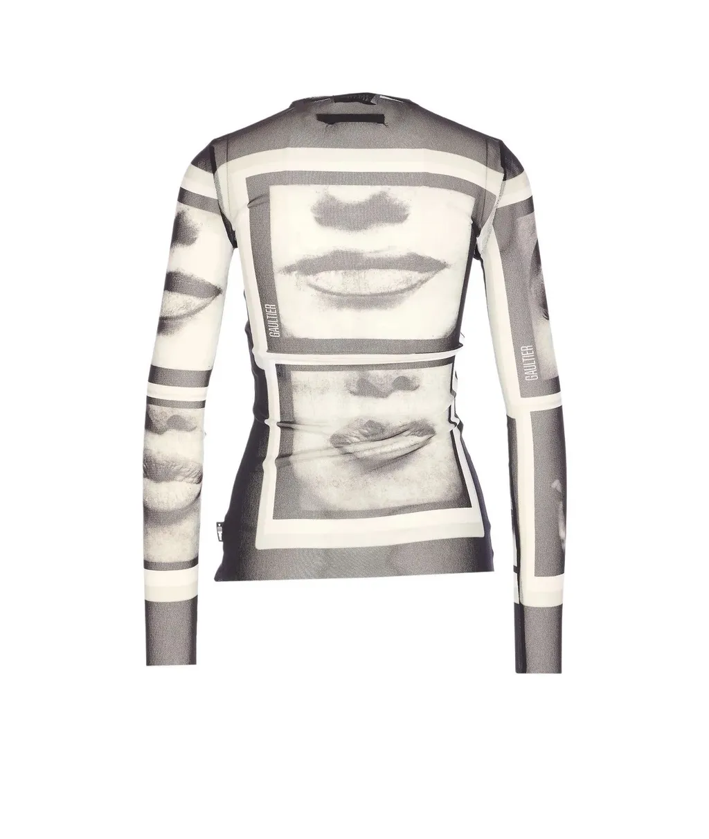 Mesh Top With Photographic Print