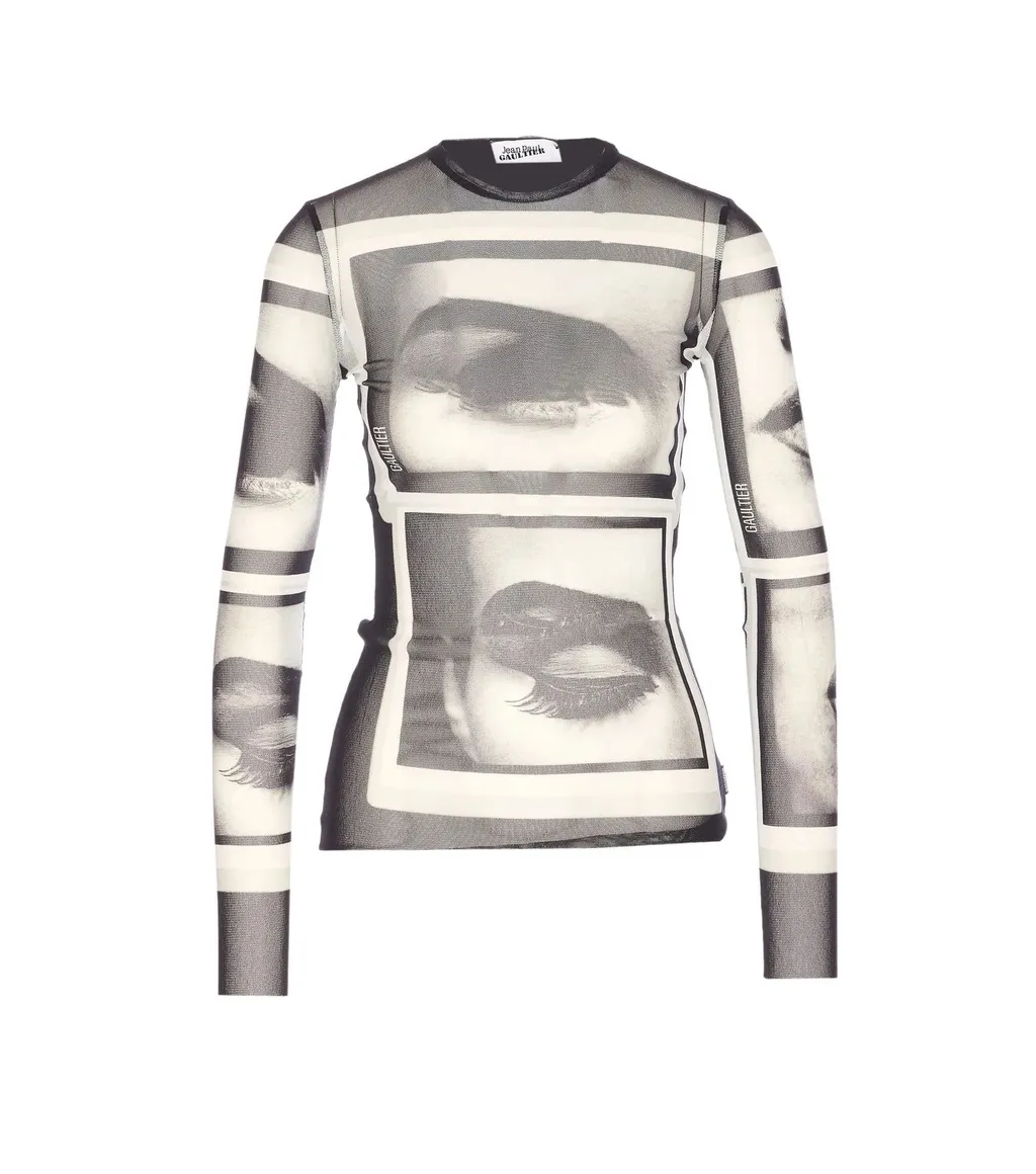 Mesh Top With Photographic Print