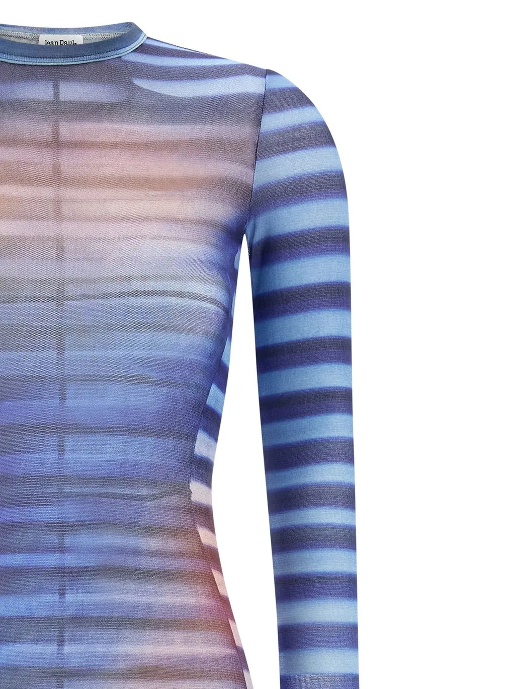 Striped Mesh Maxi Dress
