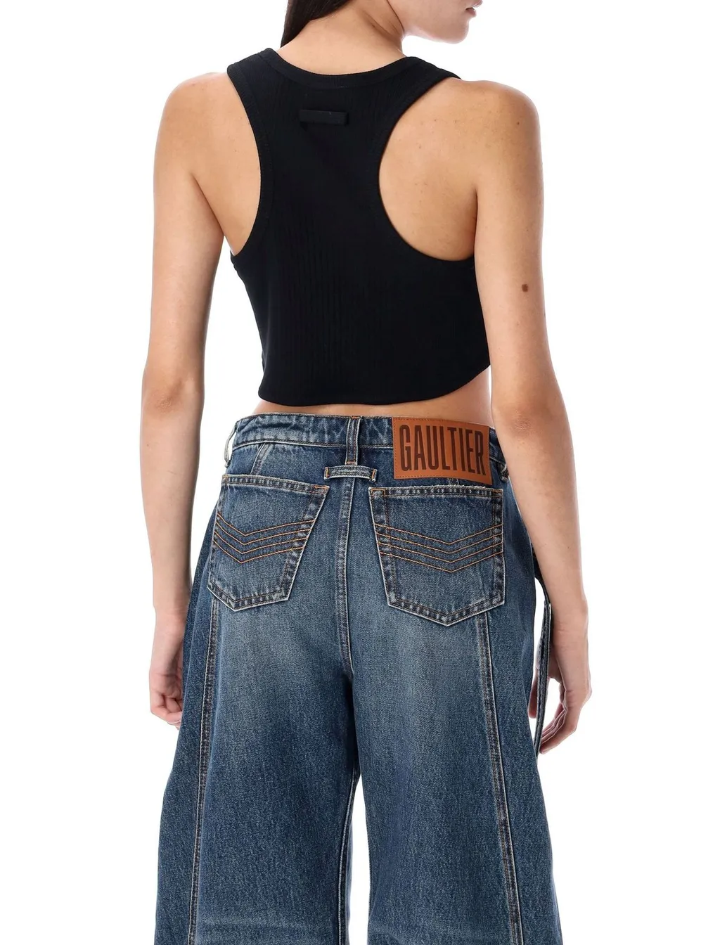 Ribbed Tank Top With Suspenders