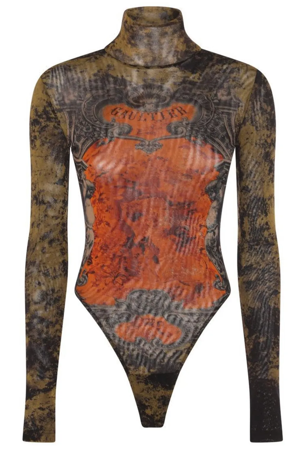 Turtleneck Mesh Bodysuit