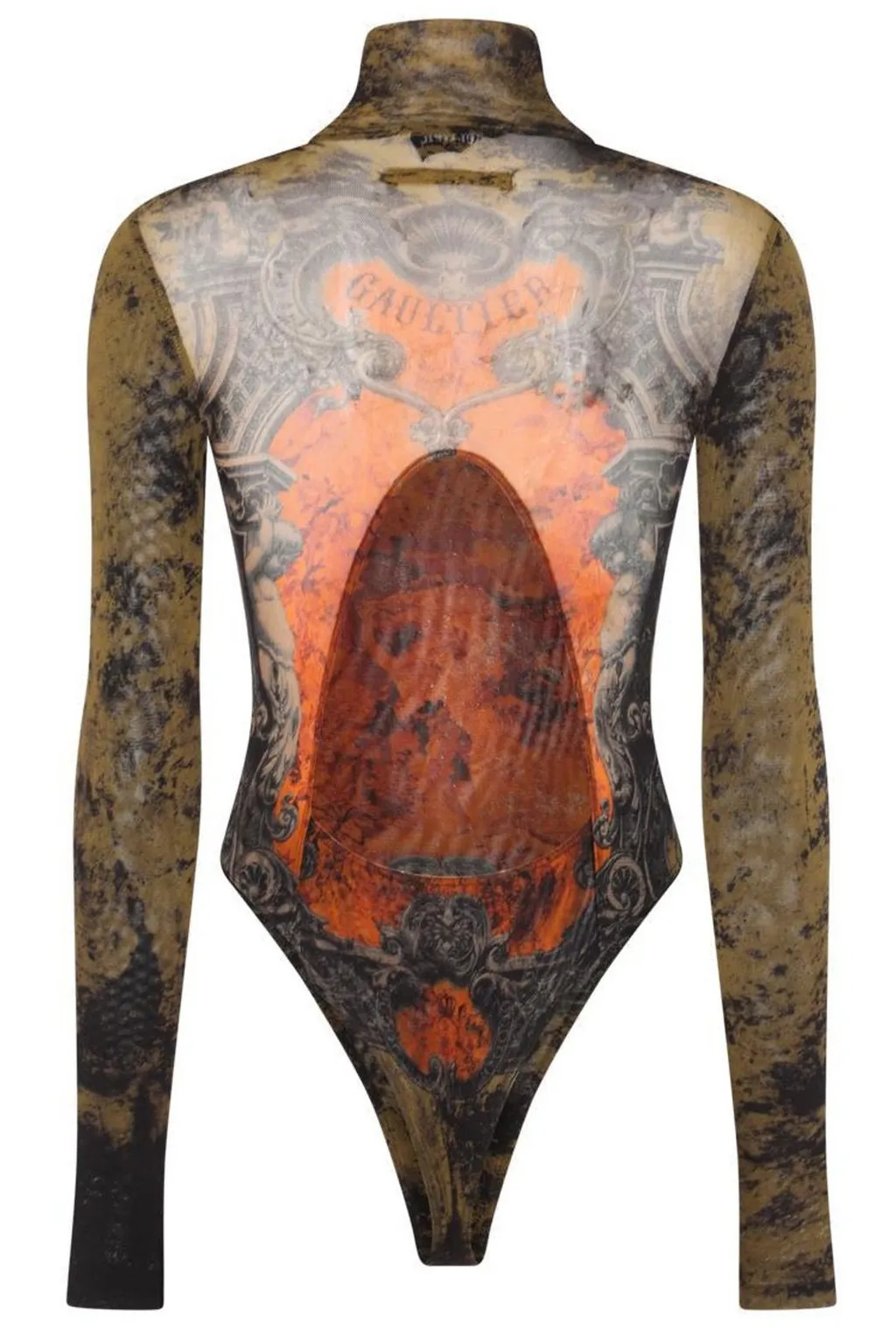 Turtleneck Mesh Bodysuit
