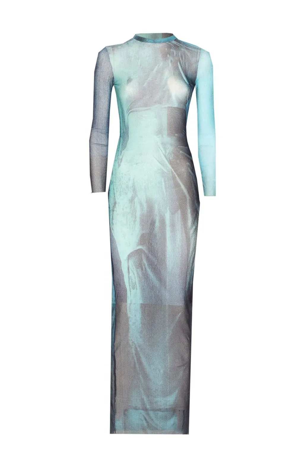 Long Sleeve Mesh Dress