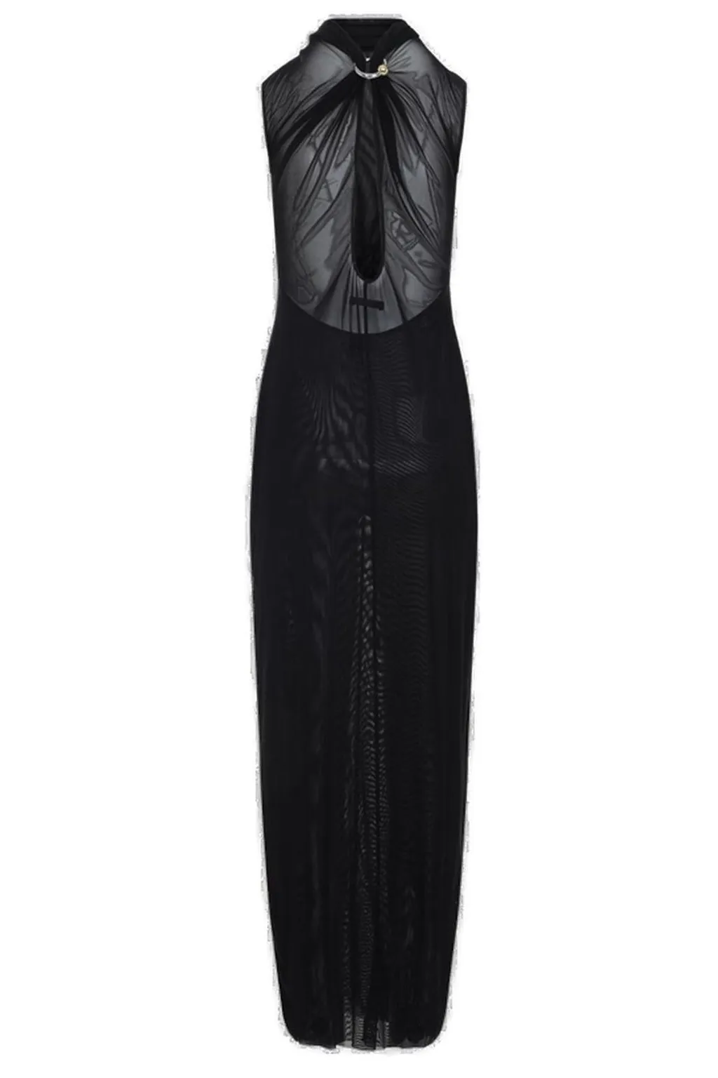 Sleeveless Mesh Maxi Dress
