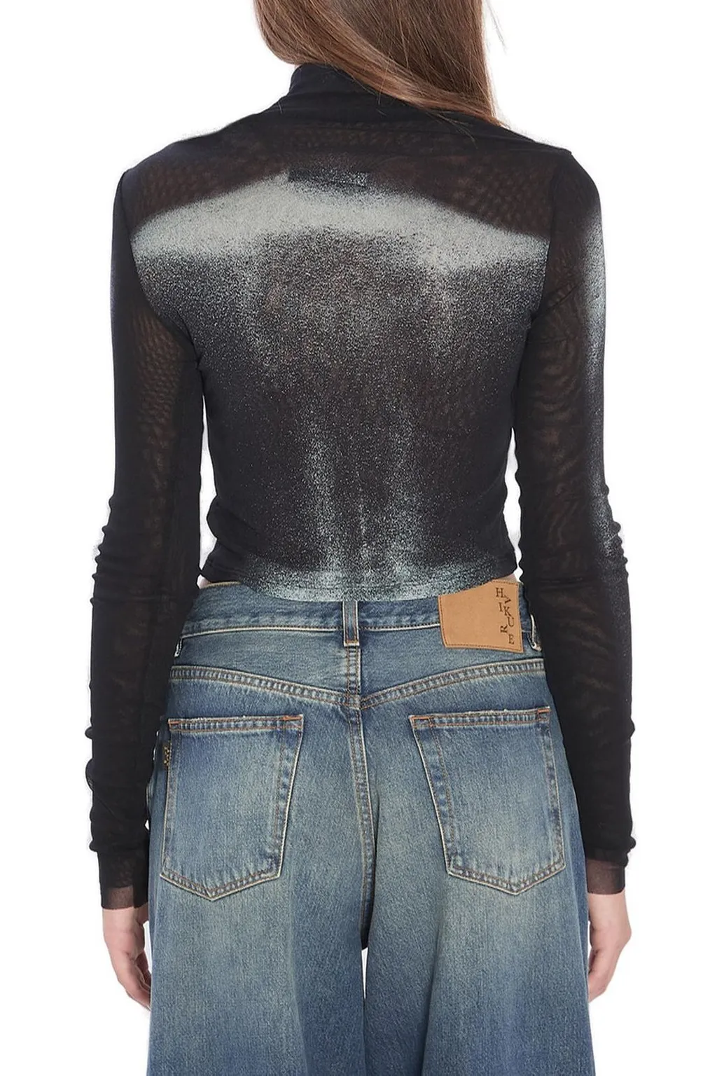 Mesh Turtleneck Top