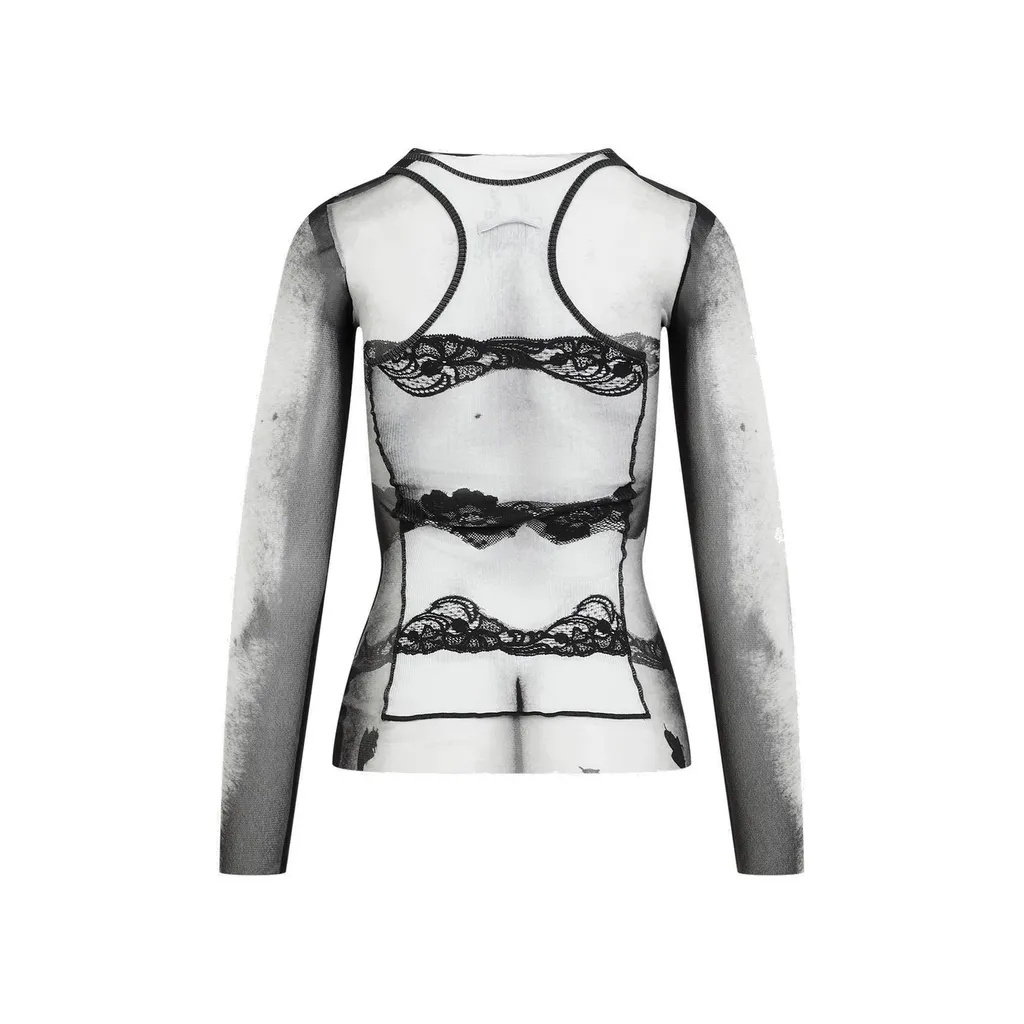 Long Sleeve Mesh Top