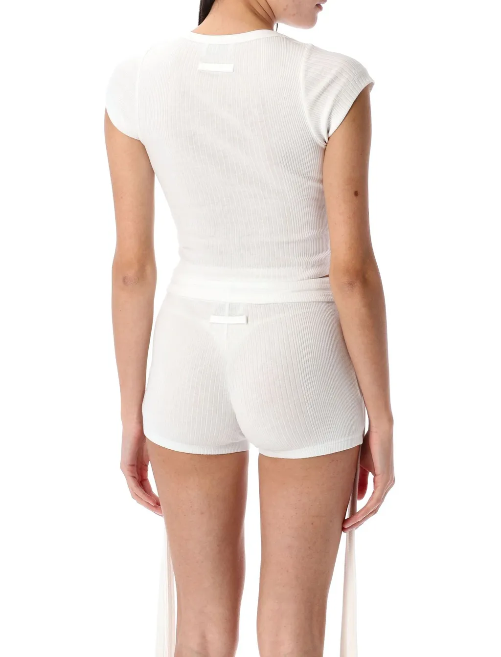 Ribbed Crop Top And Shorts Set