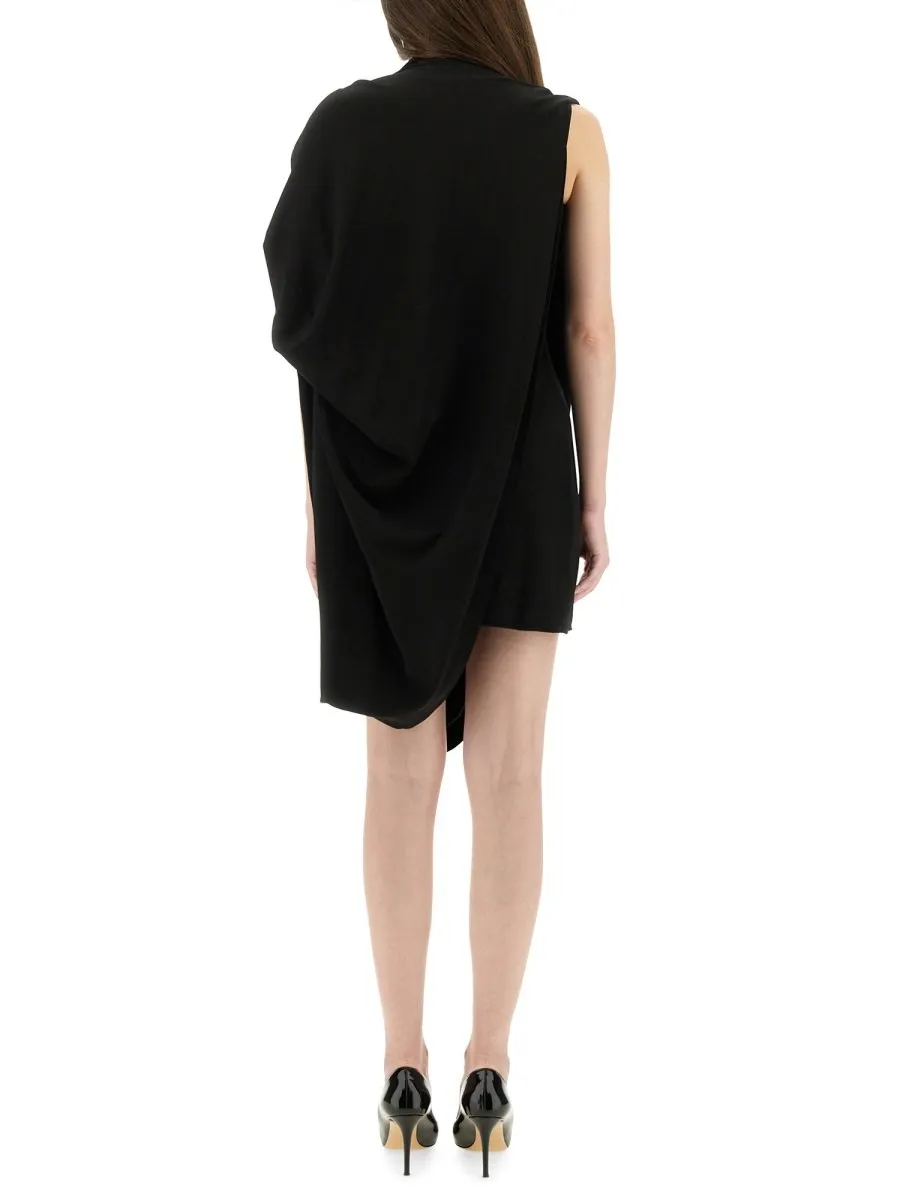 Asymmetric Draped Dress