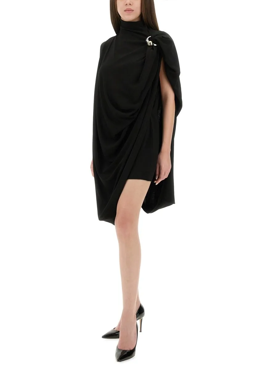 Asymmetric Draped Dress
