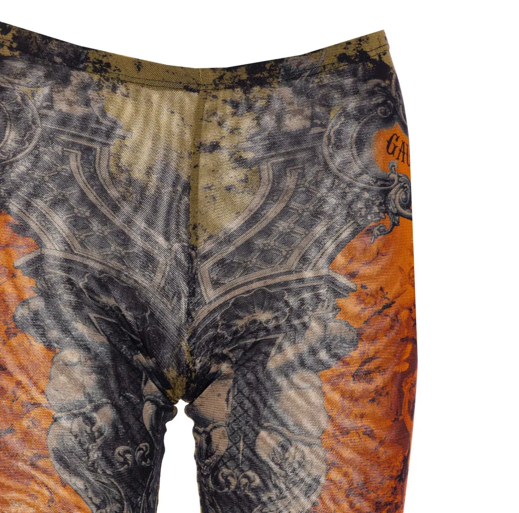 Printed Mesh Pants
